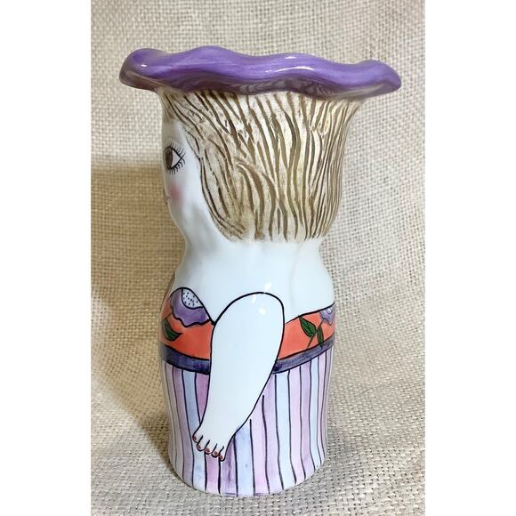 Vintage Belle Casa by GANZ signed SUSAN PALEY lady bud vase BLOSSOM - Picture 2 of 7